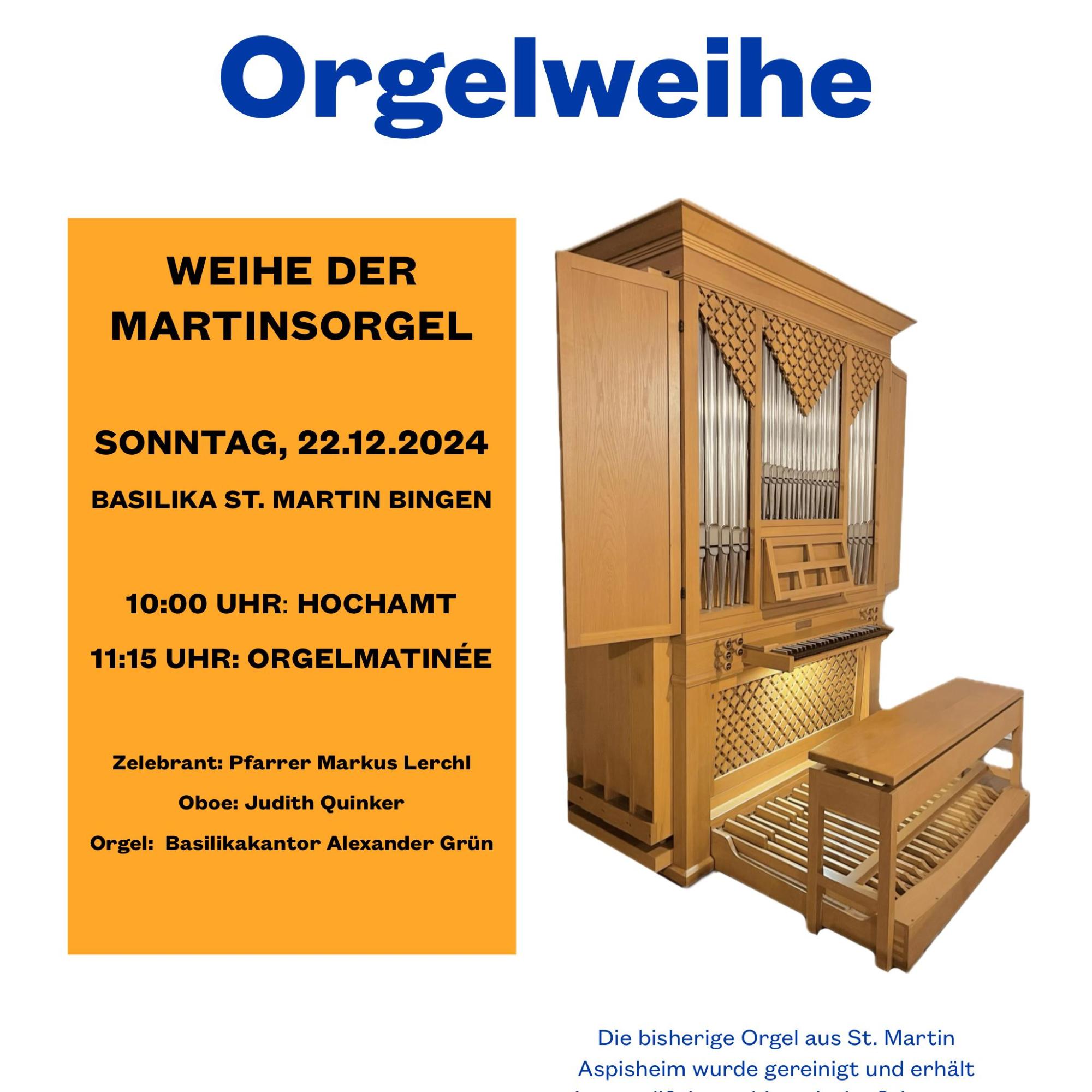 Orgelweihe