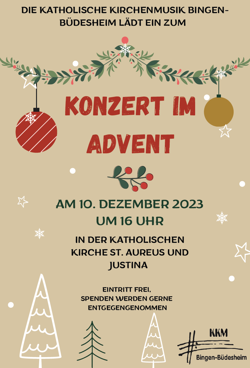 Plakat Konzert im Advent 2023 (c) KKM Büdesheim
