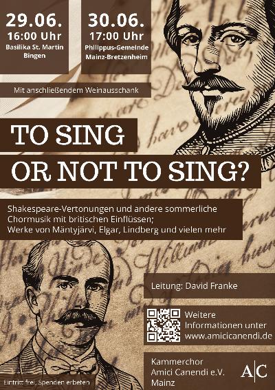 To sing or not to sing