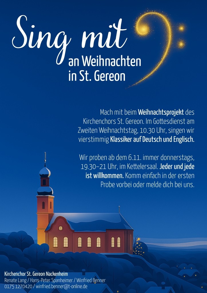 Sing mit! (c) Kirchenchor St. Gereon