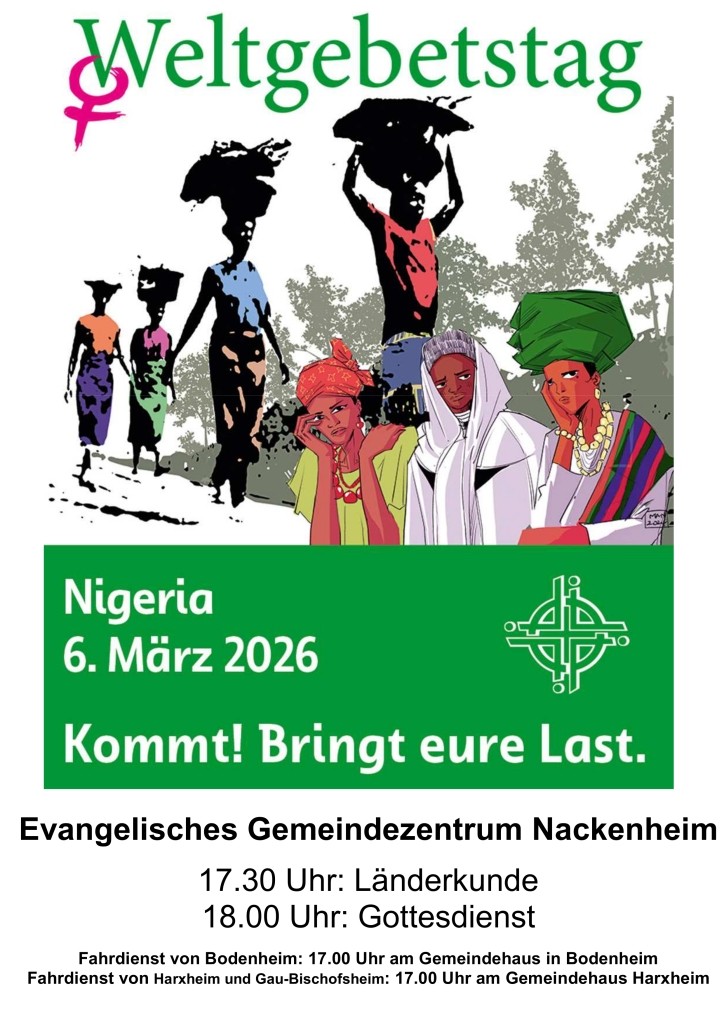 Plakat zum Weltgebetstag