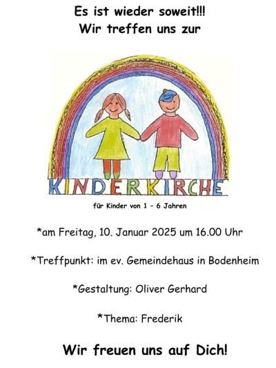 Kinderkirche Januar 2025