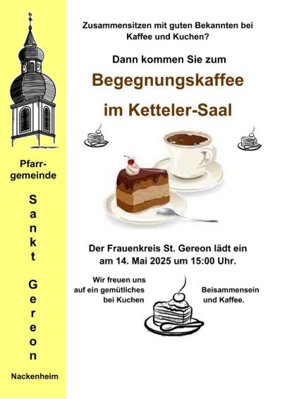 Plakat zum Begegnungskaffee