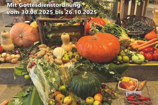 zu sehen ist das Deckblatt des Pfarrbriefs mit einem Bild des Erntedankschmucks aus Lörzweiler 2024
