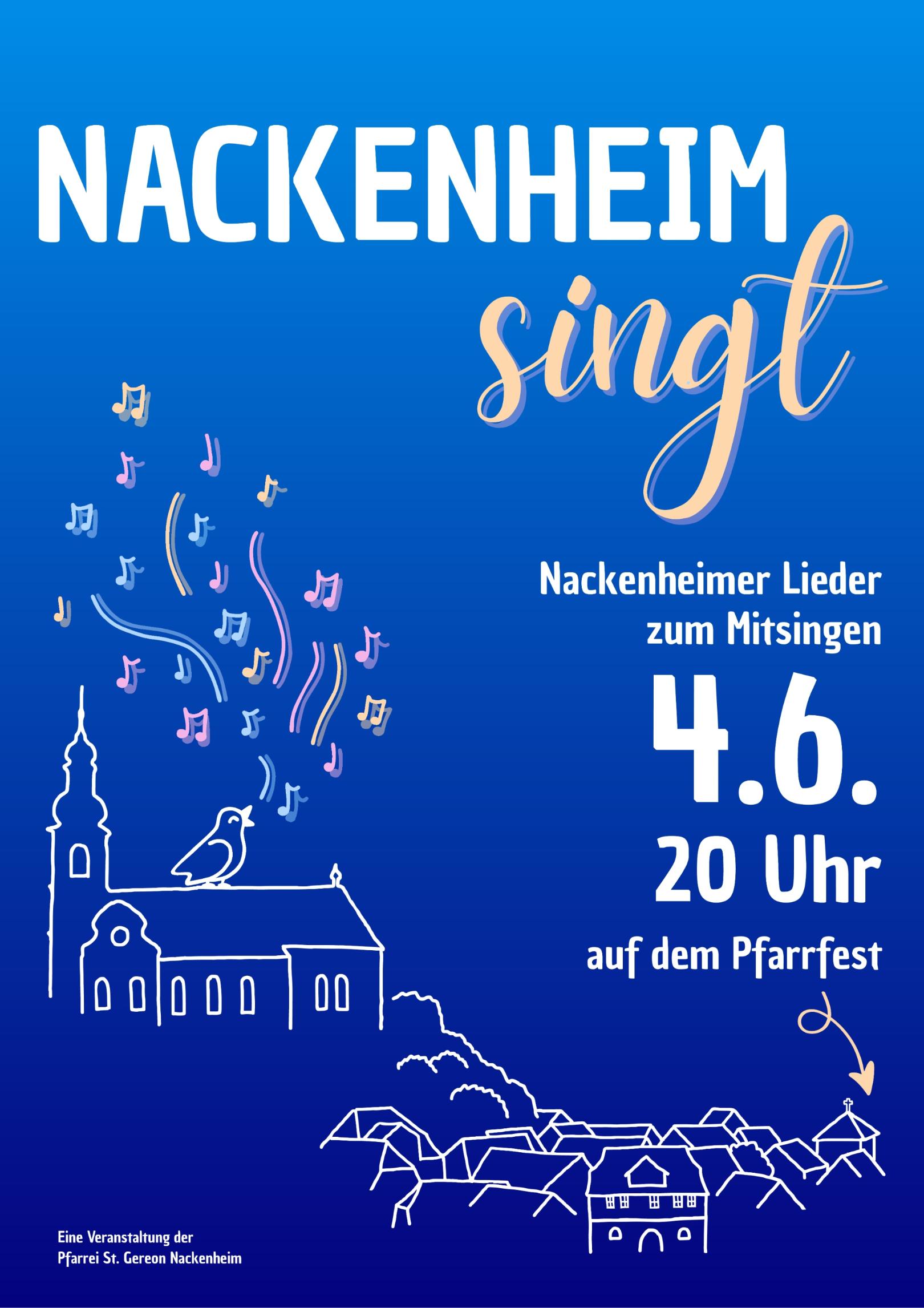 Plakat Nackenheim singt 26 heller (c) Pfarrei St. Gereon Nackenheim