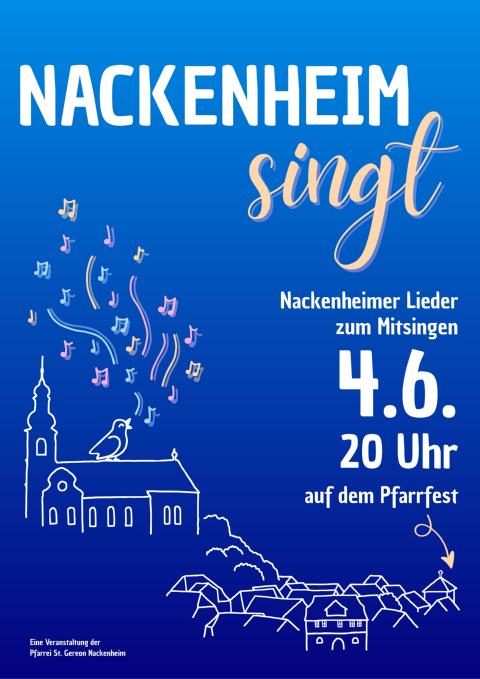 Plakat Nackenheim singt 26 heller