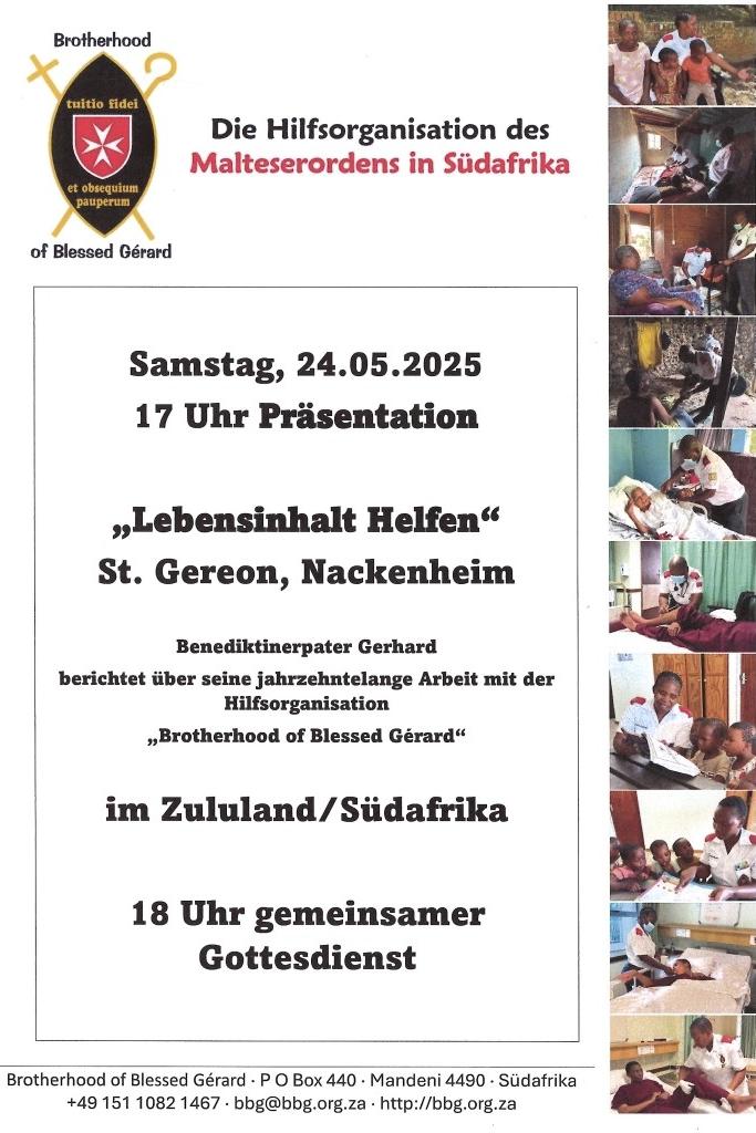 Plakat Vortrag Pater Lagleder