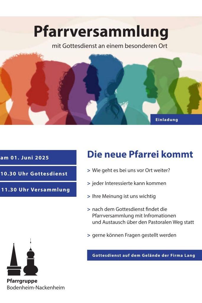 Plakat Pfarrversammlung