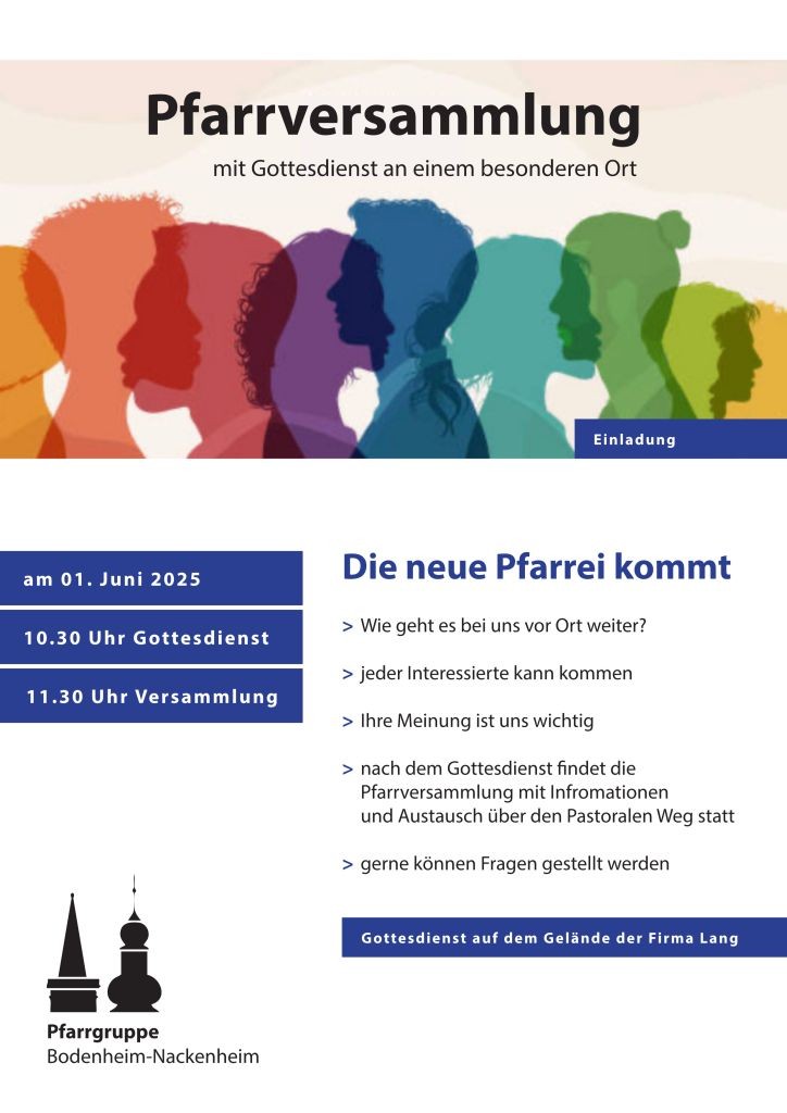 Plakat Pfarrversammlung (c) Pfarrgruppe Bodenheim-Nackenheim