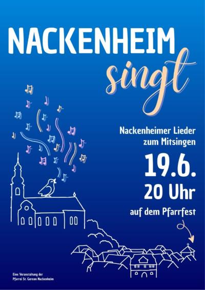 Plakat Nackenheim singt (c) Henri Bick Plakat Nackenheim singt