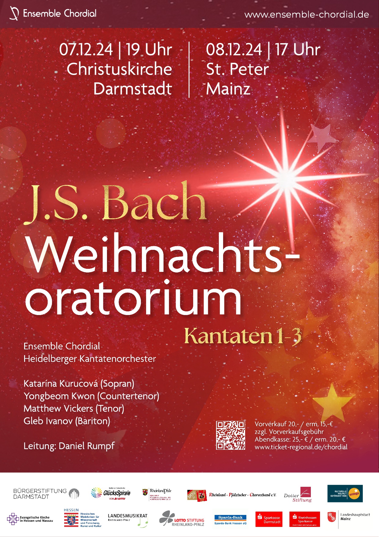 Herzliche Einladung zum Weihnachtsoratorium in der Christuskirche (c) Ensemble Chordial