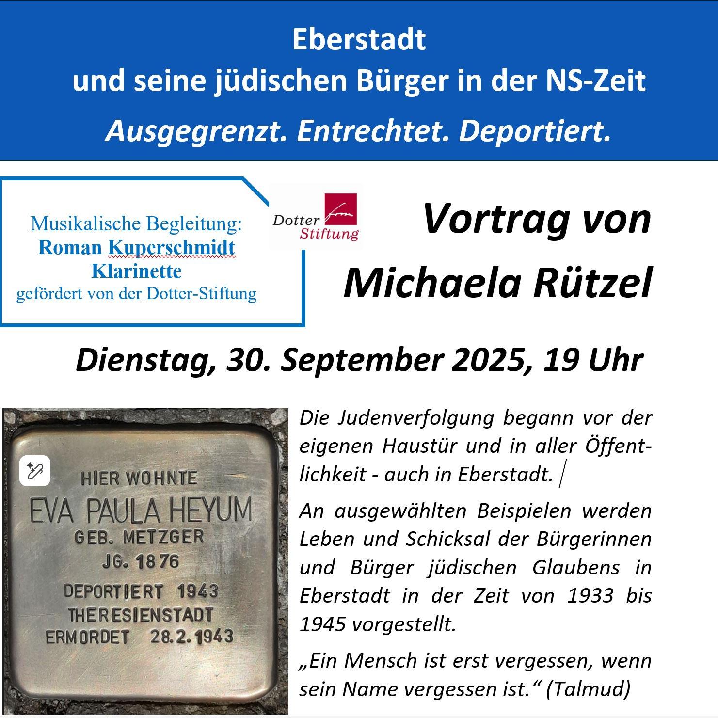 Vortrag begleitet von Klezmer-Musik im Pfarrsaal St. Josef