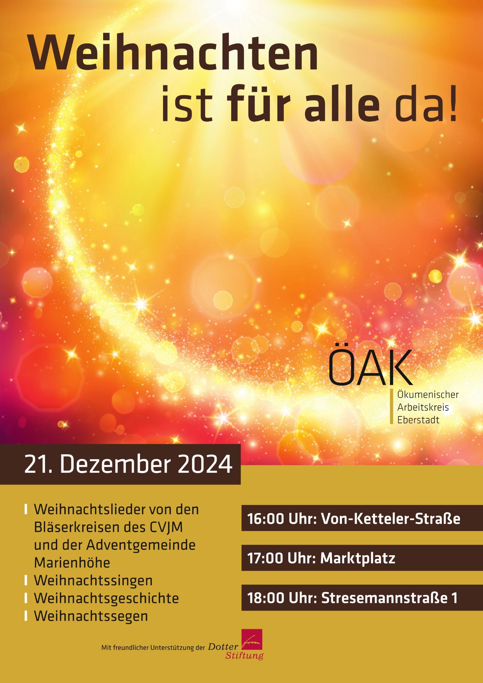 Weihnachten ist für Alle da (c) Ökumenische Arbeitskreis Darmstadt-Eberstadt