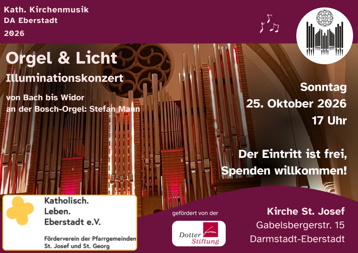 Herzliche Einladung zu Orgel & Licht mit Stefan Mann in St. Josef (c) Anna Kobinger