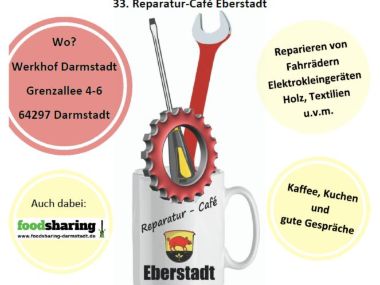 Plakat Einladung Reparatur-Café Eberstadt am 10.05.2025