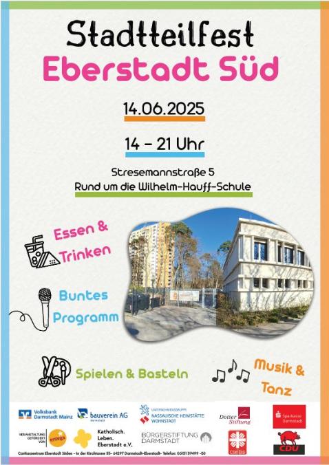 Herzliche Einladung zum Stadtteilfest (c) Caritaszentrum Eberstadt Süden