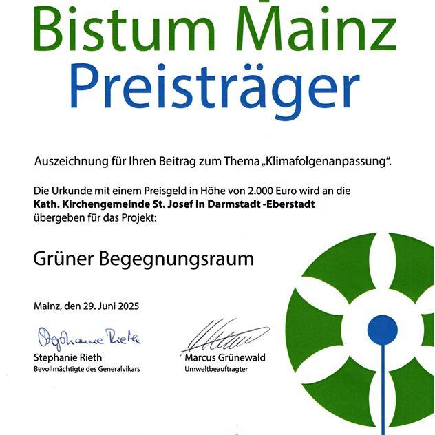 Umweltpreis für Grünen Begegnungsraum