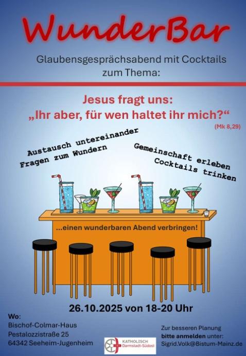 Einladung zum zwanglosen Gespräch über den Glauben (c) Sigrid Volk