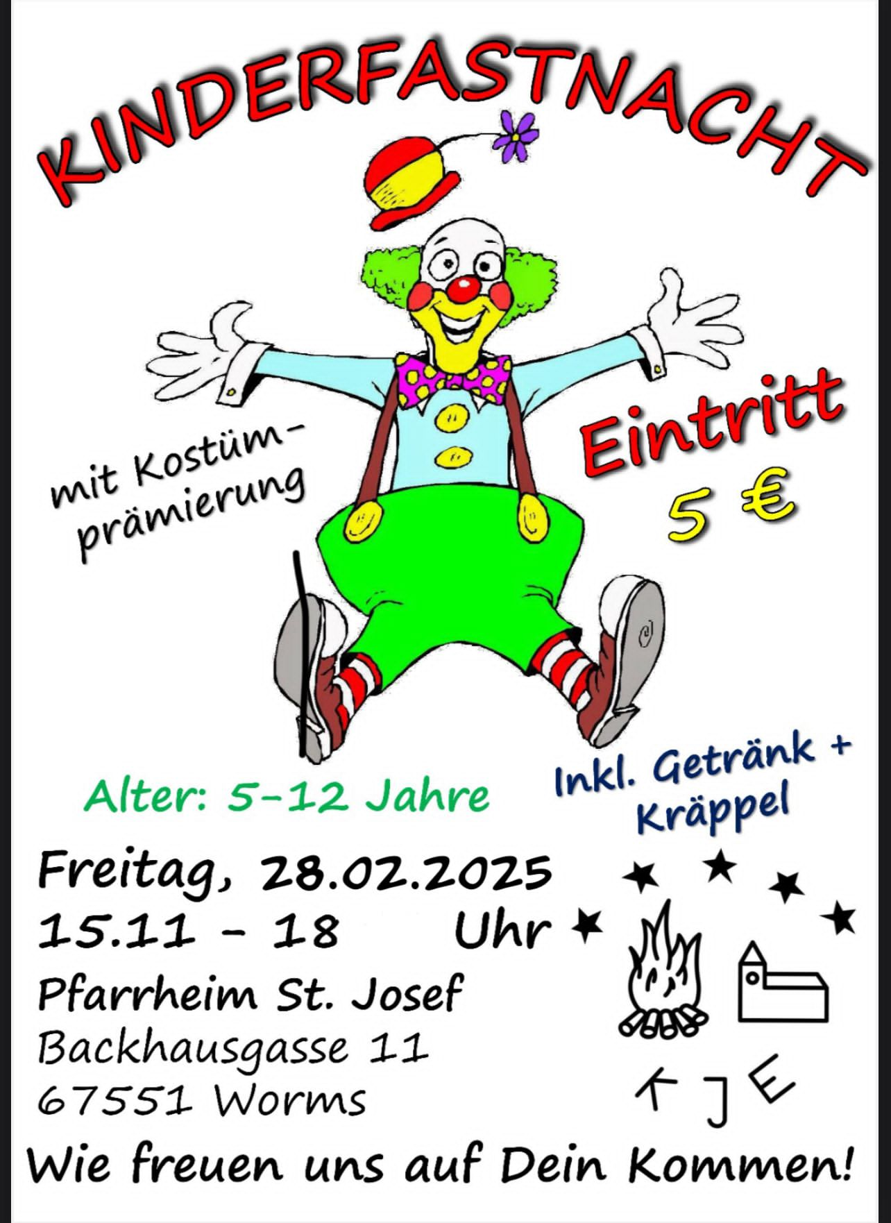 Flyer Kinderfastnacht 2025 (c) Pfarrgruppe Katholische Kirche im Eisbachtal