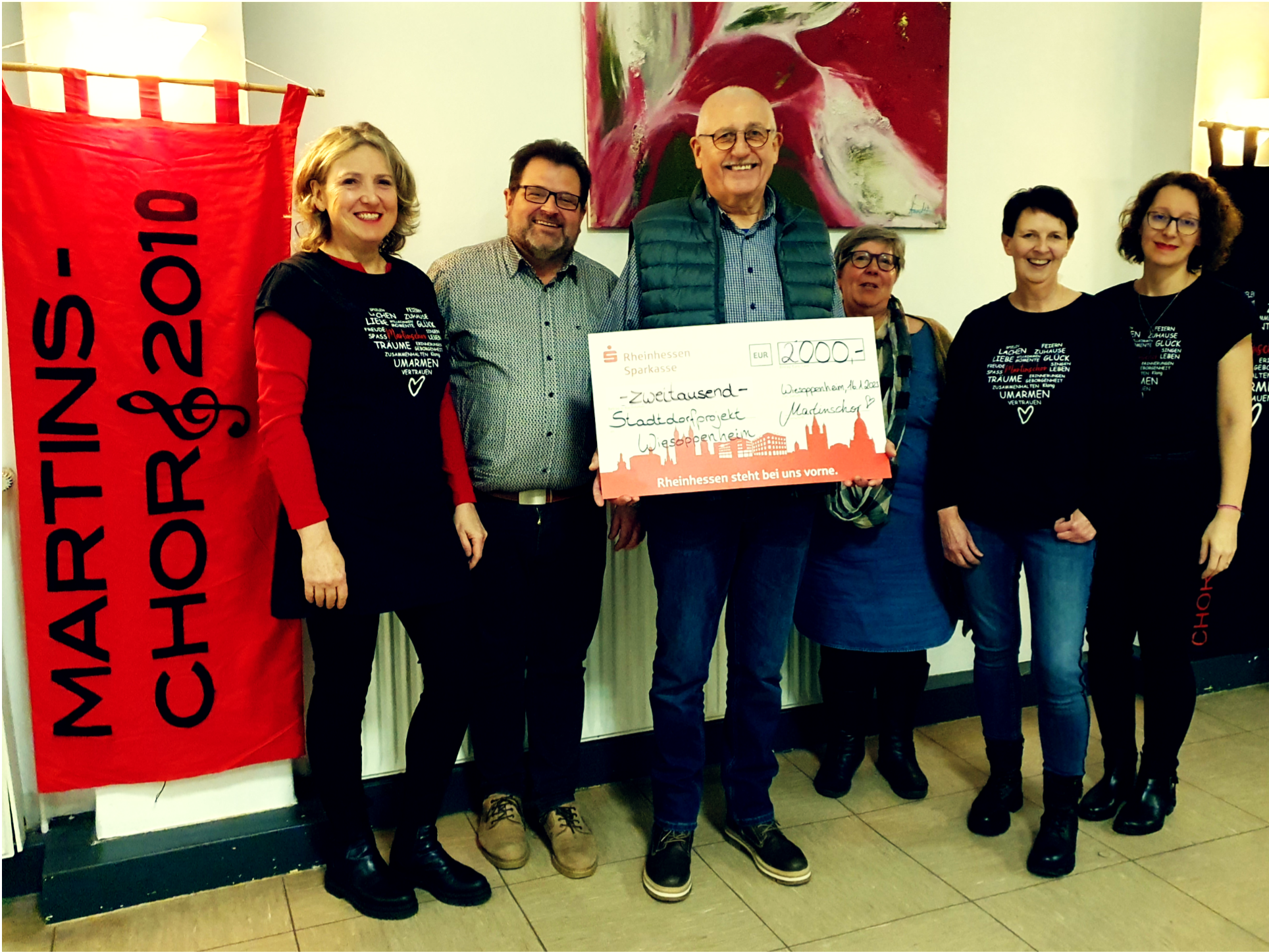 Spendenübergabe Martinschor Wiesoppenheimer Stadtdorfprojekt 16.01.2025