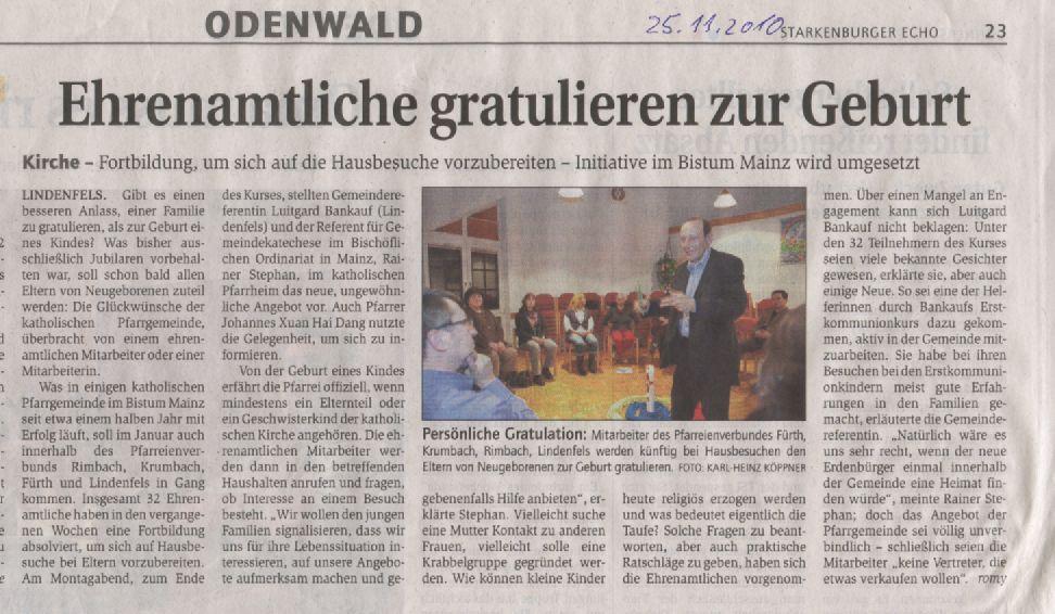 Zeitungsartikel (c) M. Lenhardt
