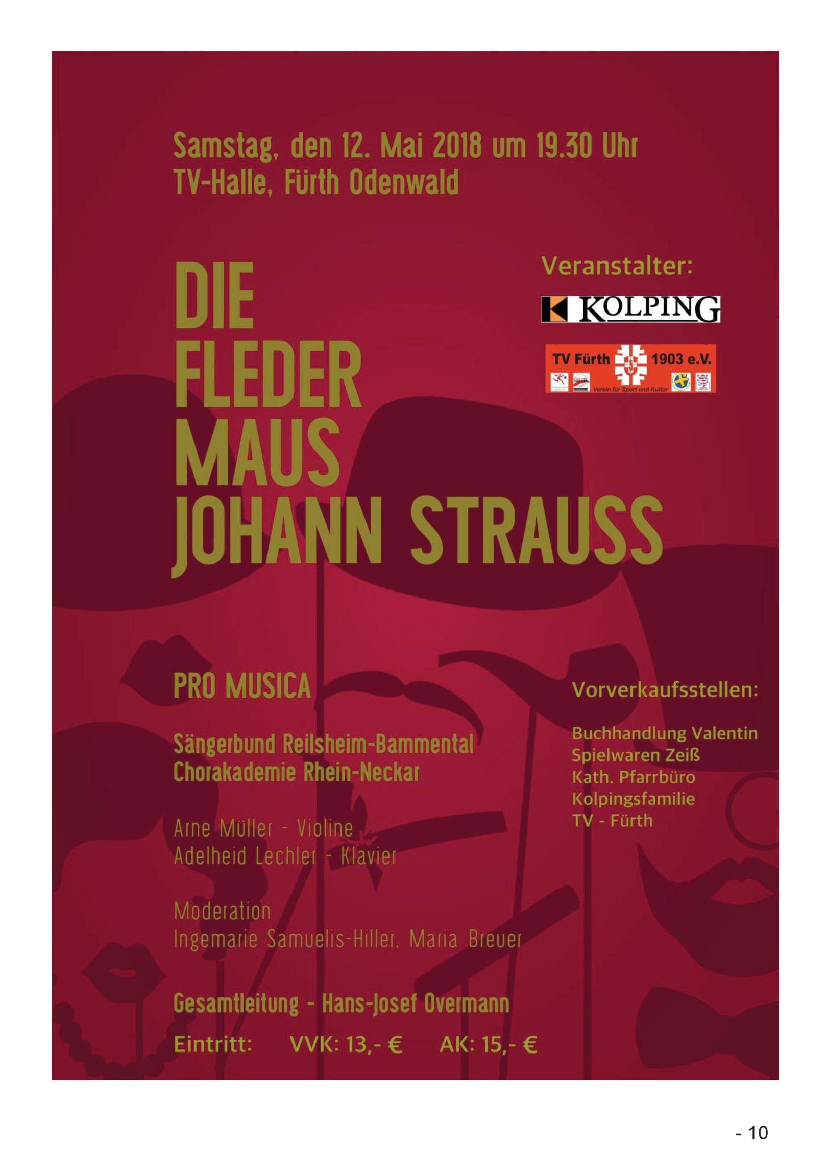 Die Fledermaus (c) Kolpingfamilie Fürth und TV Fürth