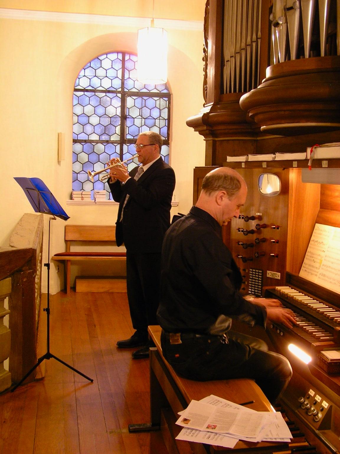Egbert Lewark (Trompete) und Dr. Richard Reichel (Orgel)