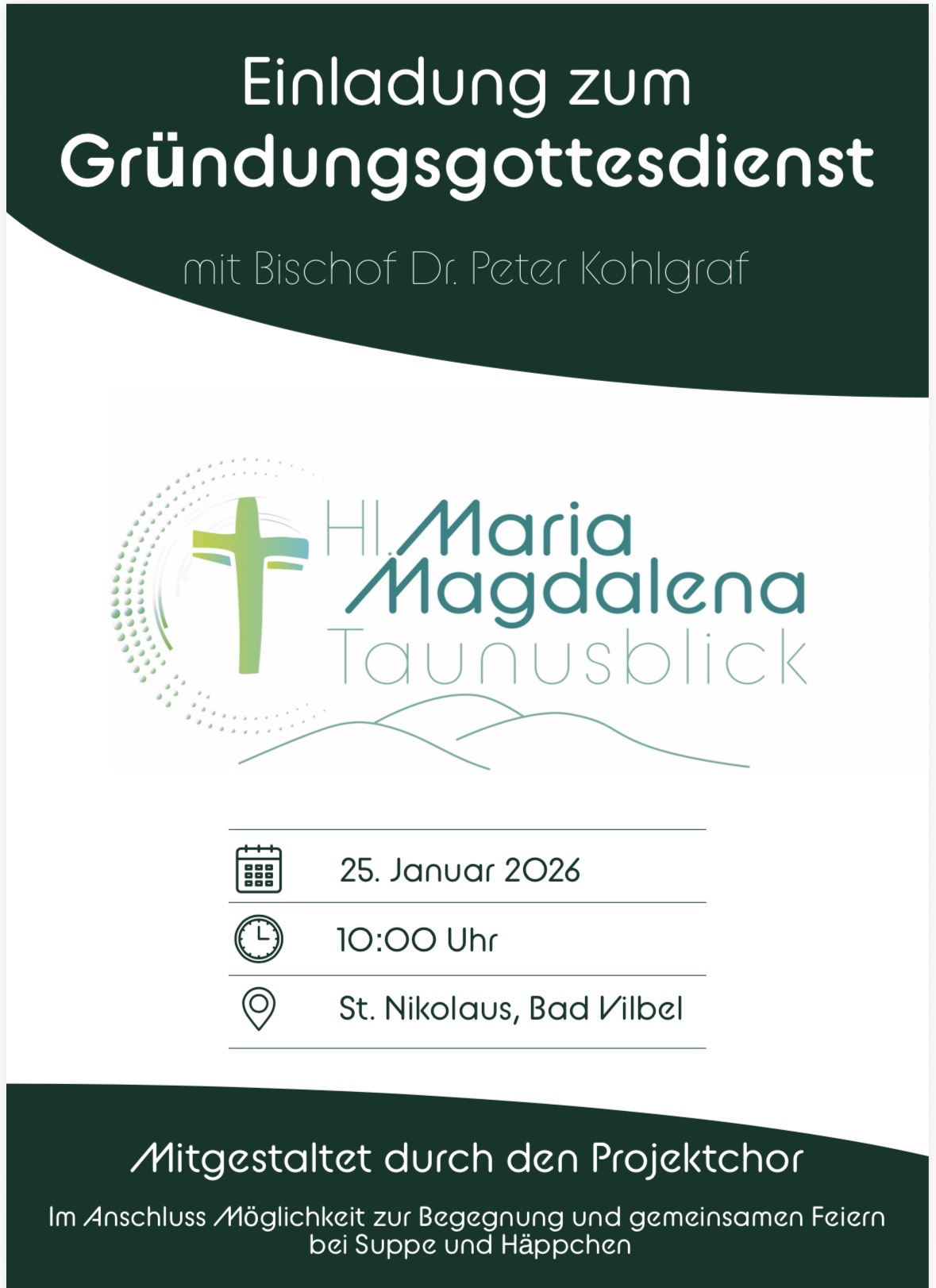 2026-Plakat Gründungsgottesdienst (c) Pfarrgruppe