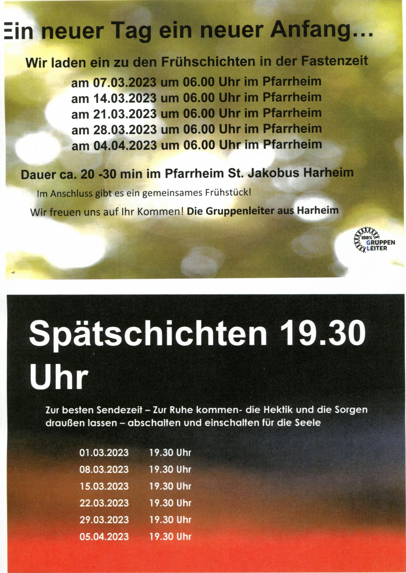 Fruehspaet2023 (c) Pfarrgruppe Harheim / Nieder-Eschbach