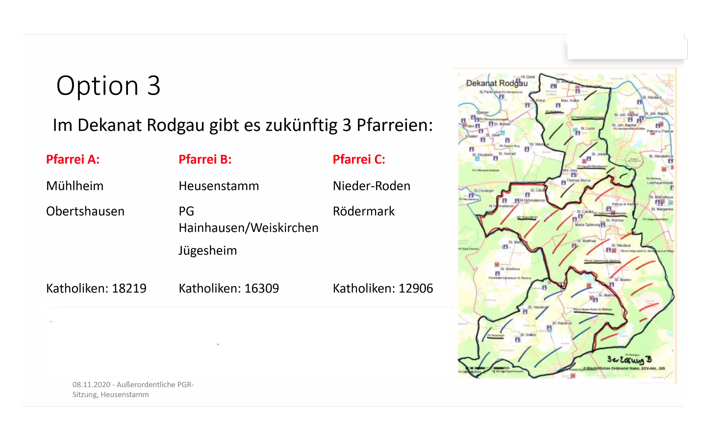 Option 3; 3 Pfarreien (c) PGR Heusenstamm