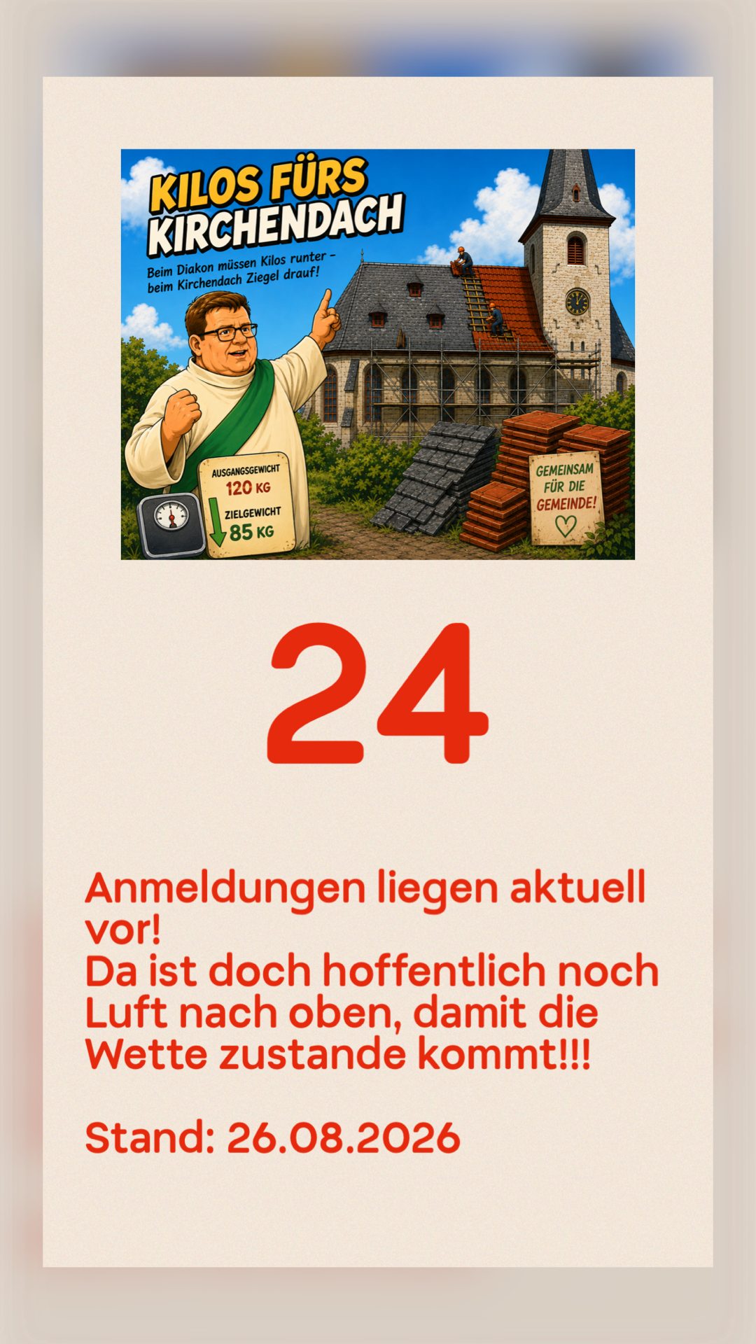 aktueller Stand Wette (c) HE