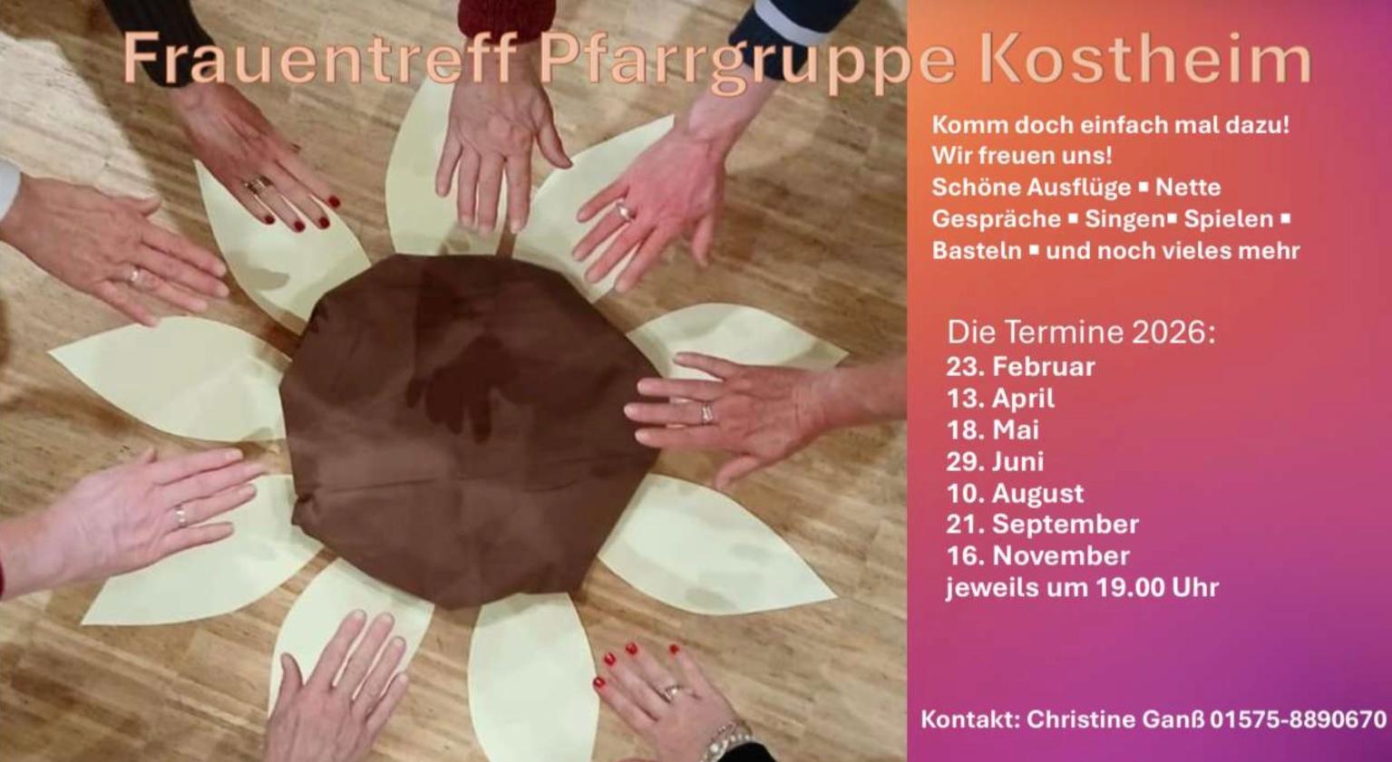 Termine Frauengruppe (c) Christine Ganß