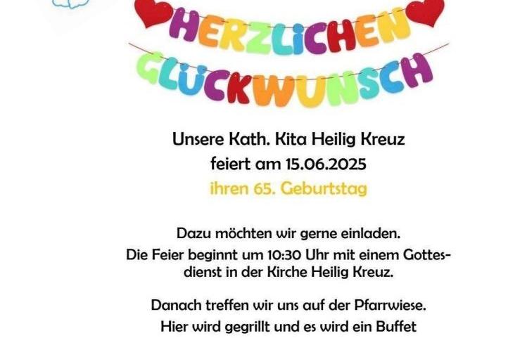 65.Geburtstag Kita Heilig Kreuz