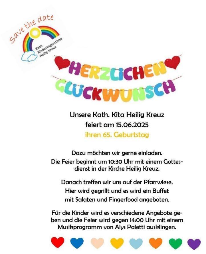65.Geburtstag Kita Heilig Kreuz