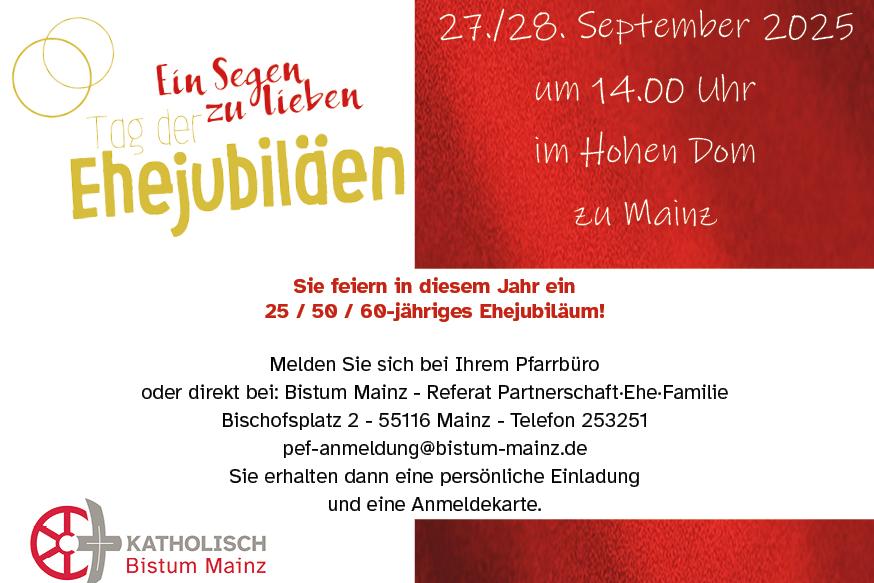 Vorankündigung Ehejubiläum