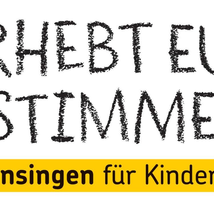 Logo der Sternsinger-Aktion 2025 'Erhebt Eure Stimme für Kinderrechte'