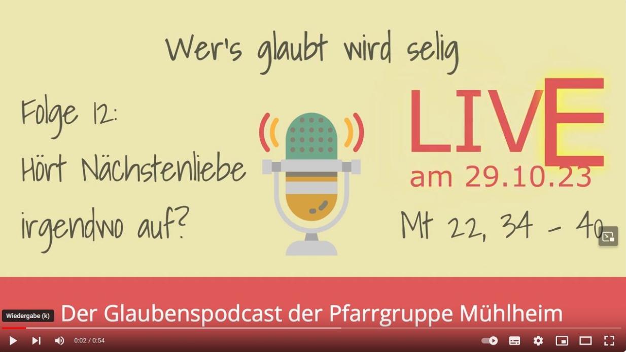 Wer's glaubt wird selig - 12: Hört Nächstenliebe irgendwo auf?