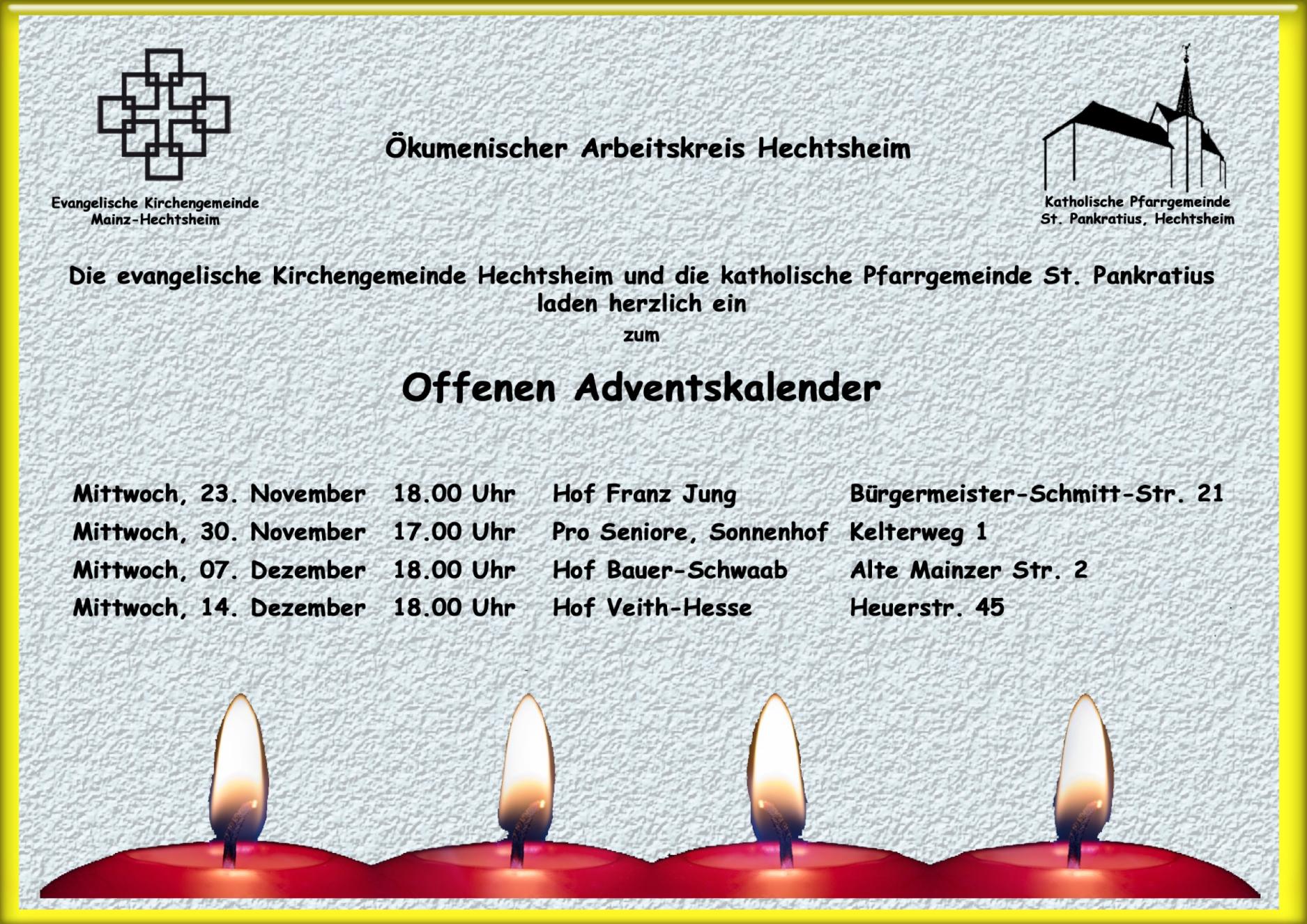 Lebendiger Adventskalender 2022 Plakat (c) H. Klehr