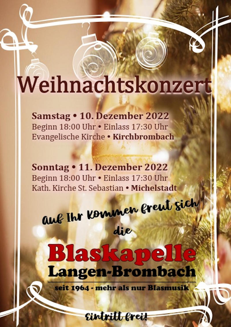 Weihnachtskonzert (c) Blaskapelle Langen-Brombach