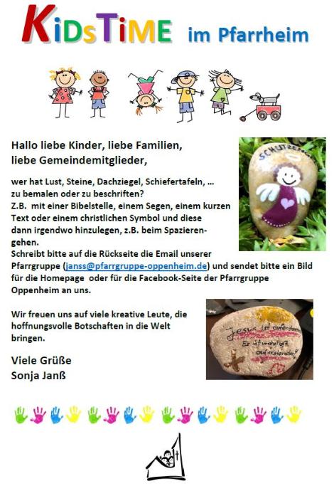 202200416_Kidstime_Steinbotschaften (c) Pfarrgruppe Oppenehim