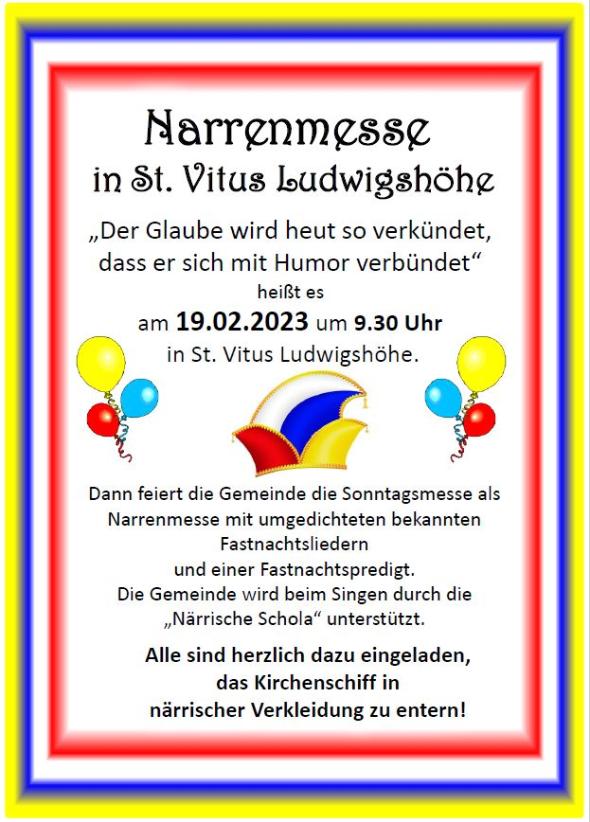 20230219_Narrenmesse_Ludwigshöhe (c) Pfarrgruppe Oppenheim