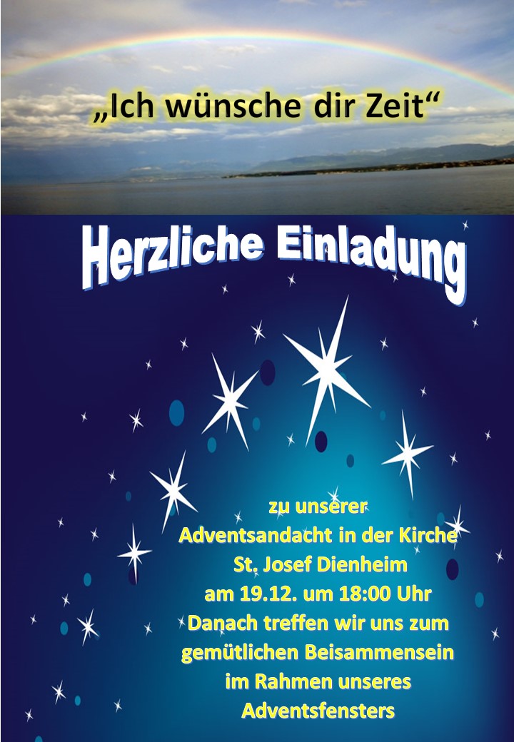 2023_Dienheim_Plakat Adventsandacht (c) Pfarrgruppe Oppenheim