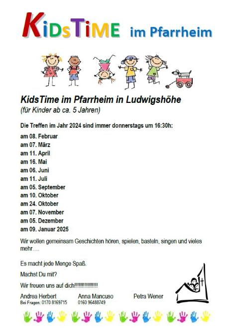 202401_Kidstime_im_Pfarrheim_2024_Temine (c) Pfarrgruppe Oppenheim