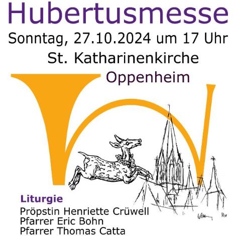 20241027_Hubertusmesse_Plakat (c) Pfarrgruppe Oppenheim