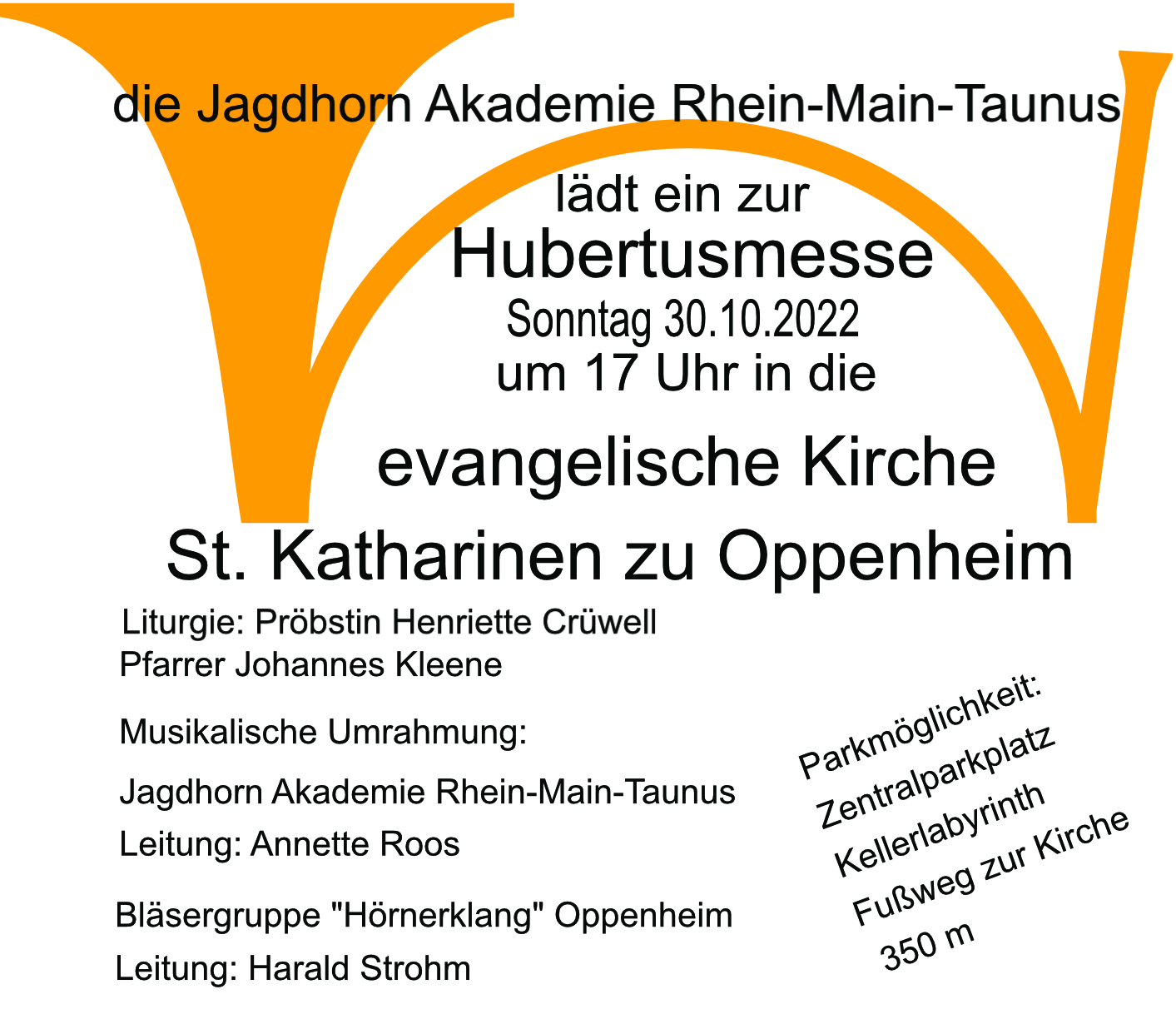 Hubertusmesse 30.10.2022 Jagdhorn Akademie Rhein-Main-Taunus (1) (c) Frau Roos