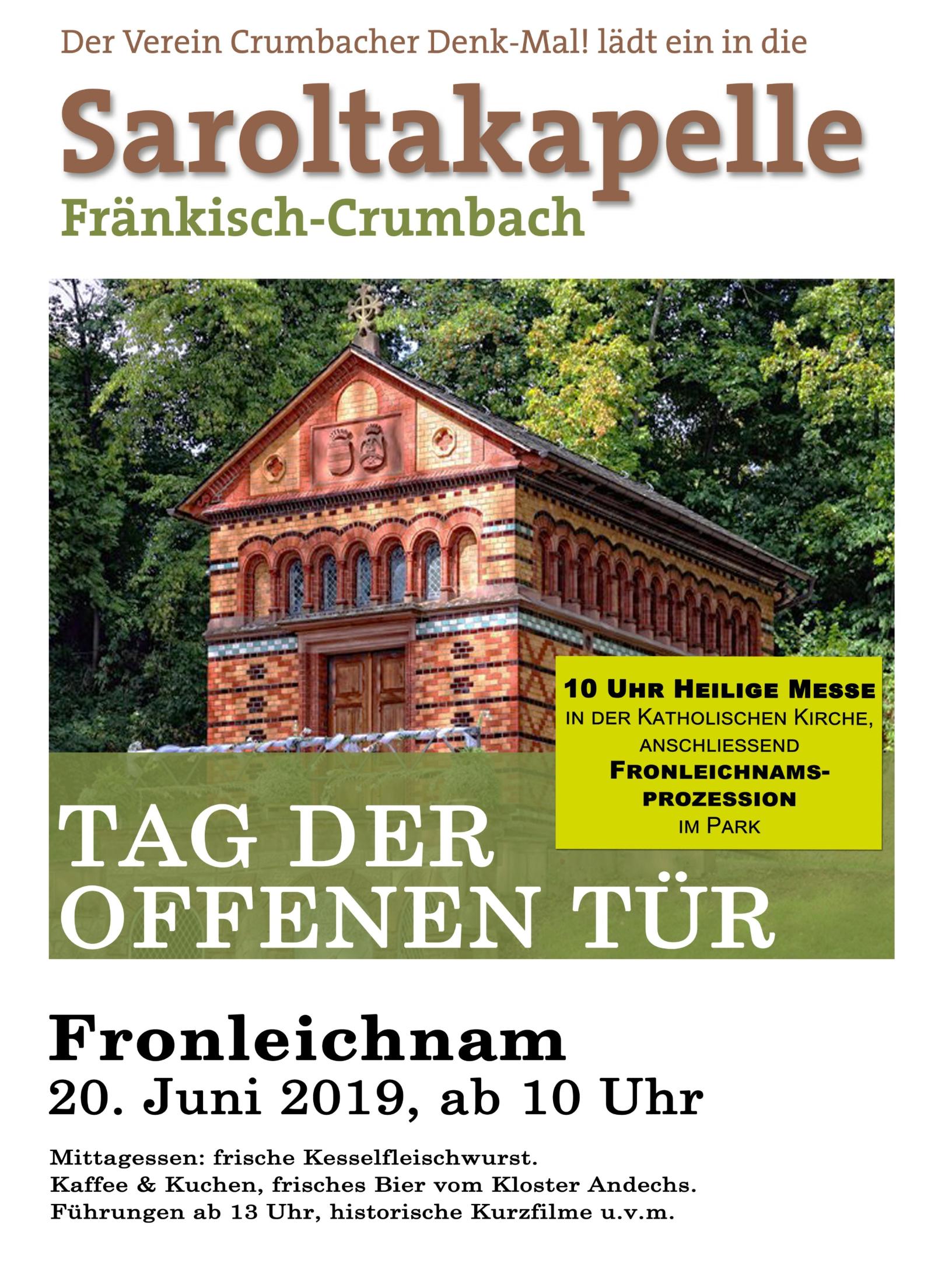 Fronleichnam Saroltakapelle 2019 (c) Verein Crumbacher Denk-Mal!