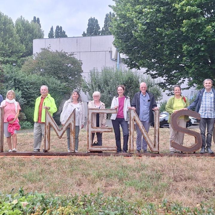 Die Pilgerer vor St. Marien (c) Gabi Laist-Kerber