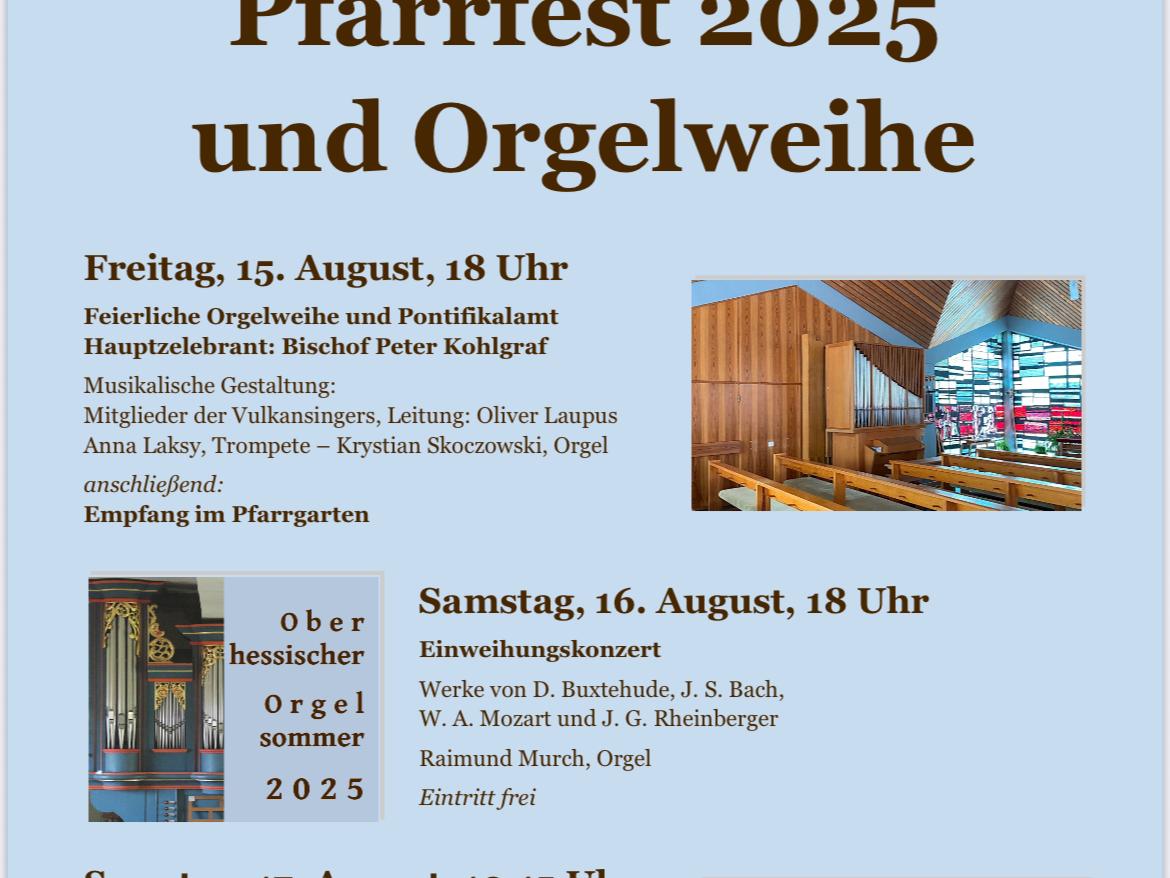 Orgelweihe
