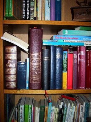 Bibel im Bücherregal (c) Pfarrgruppe Überwald