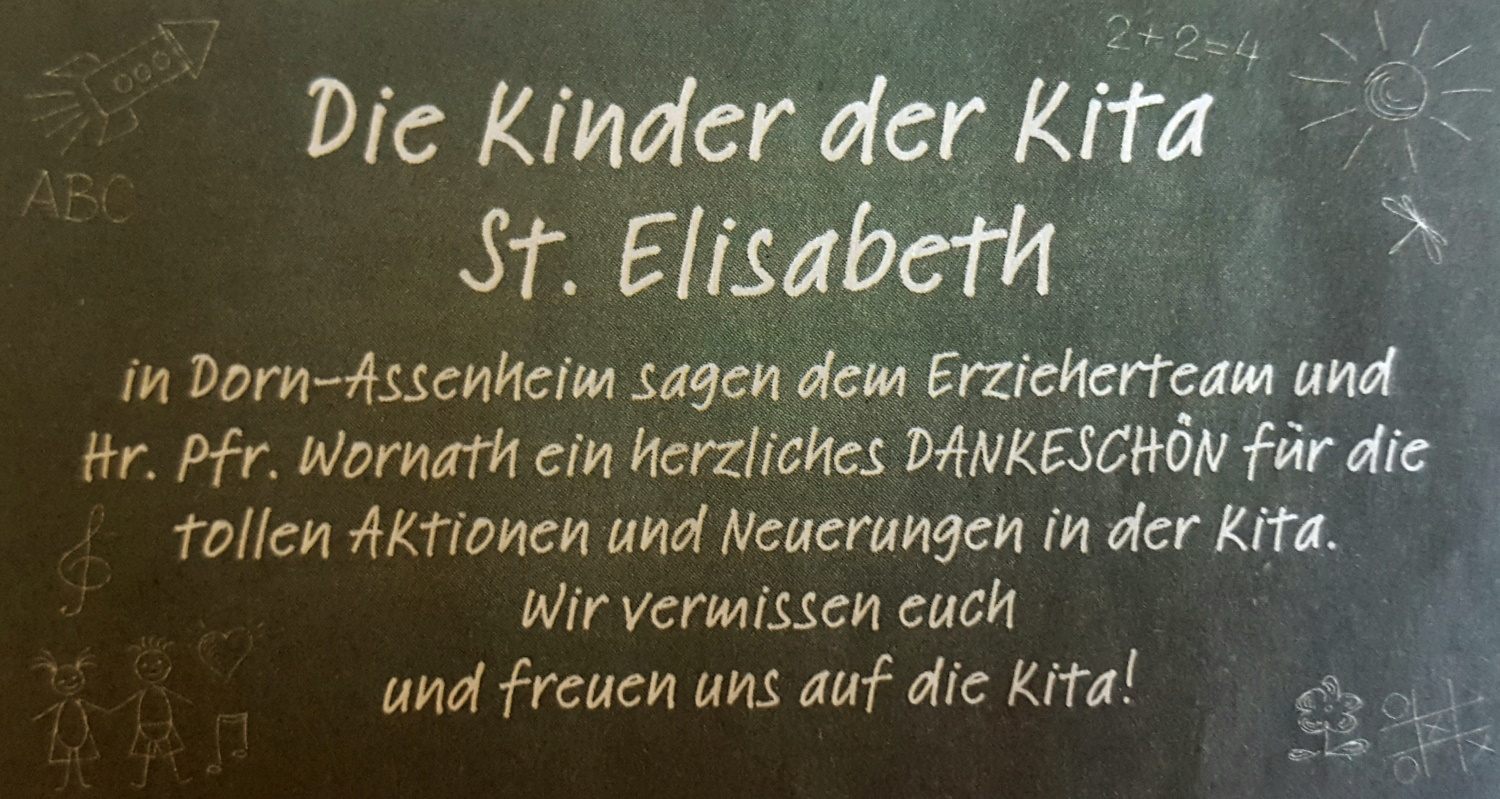 KiTa St. Elisabeth Pfarrgruppe Wickstadt/DornAssenheim
